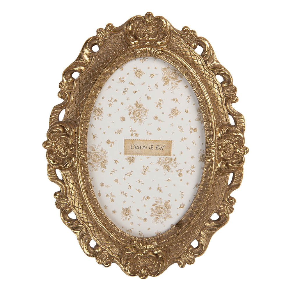Clayre & Eef   | Fotolijst Goudkleurig 16x2x21 cm / 10x15 cm | 2F1348S