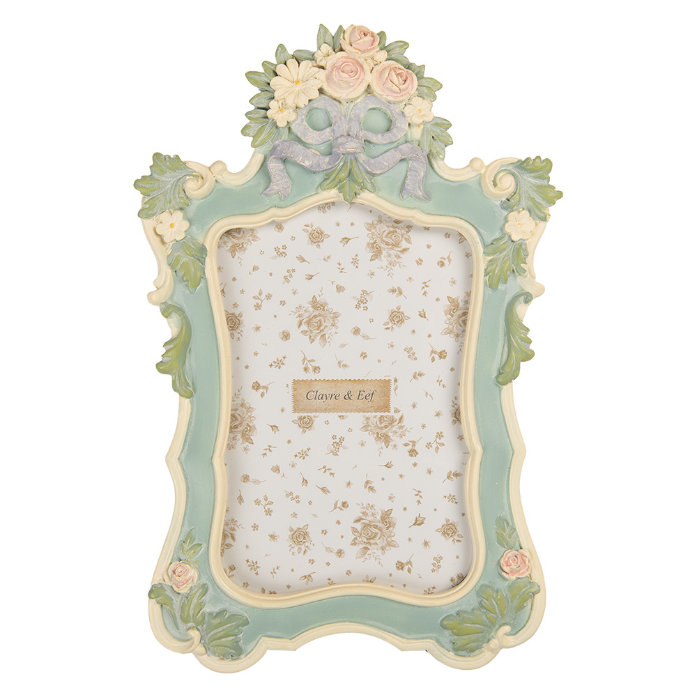 Clayre & Eef   | Fotolijst Groen Beige 16x2x23 cm / 10x15 cm | 2F1362S