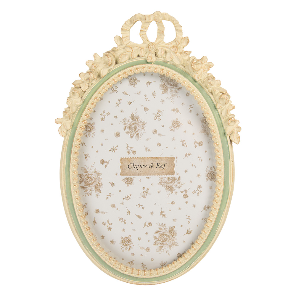 Clayre & Eef   | Fotolijst Beige Groen 16x3x23 cm / 13x18 cm | 2F1363M