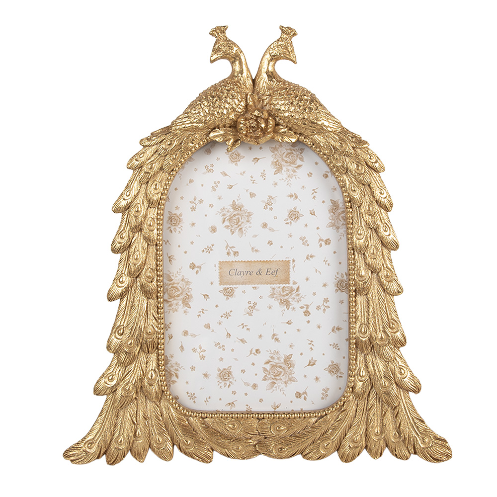 Clayre & Eef   | Fotolijst Goudkleurig 20x2x22 cm / 10x15 cm | 2F1379