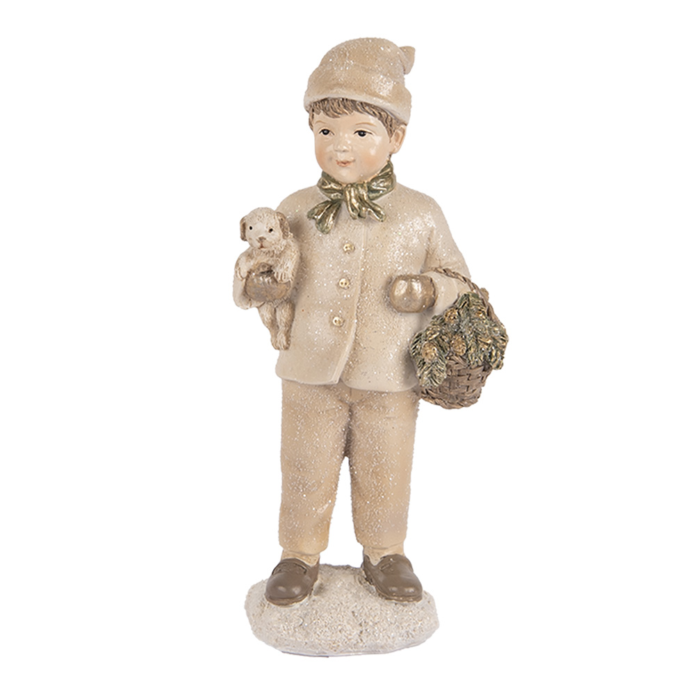 Clayre & Eef   | Decoratie Kind Beige Bruin 9x7x18 cm | 6PR5535