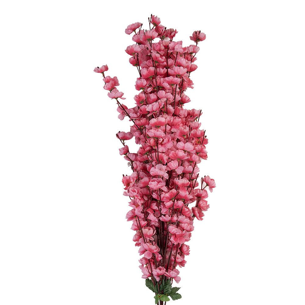 Clayre & Eef   | Decoratie tak met bloemen Roze Groen 15x10x100 cm | 5PL0168P