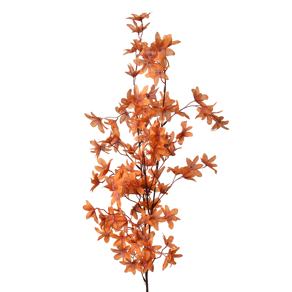 Clayre & Eef   | Decoratie tak met bloemen Bruin 15x7x112 cm | 5PL0136O