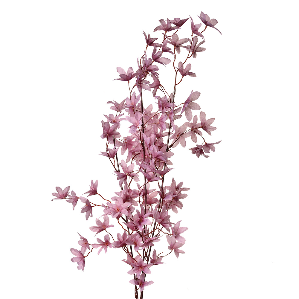 Clayre & Eef   | Decoratie tak met bloemen Paars 15x7x112 cm | 5PL0136PA
