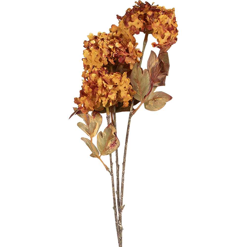 Clayre & Eef   | Decoratie tak met bloemen Oranje Groen 10x8x76 cm | 5PL0193O
