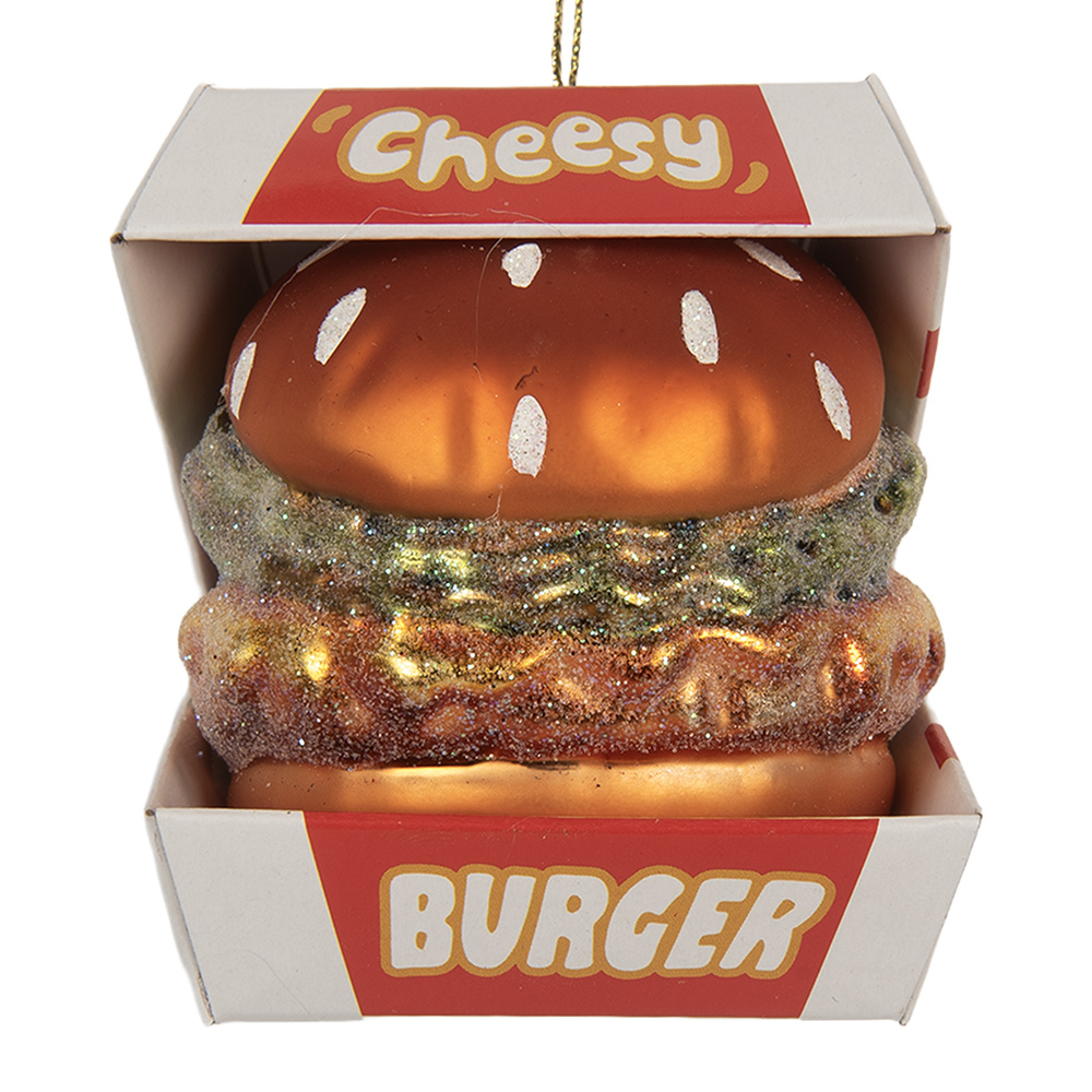 Clayre & Eef   | Kersthanger Rood Wit 7x7x8 cm | 6GL5247