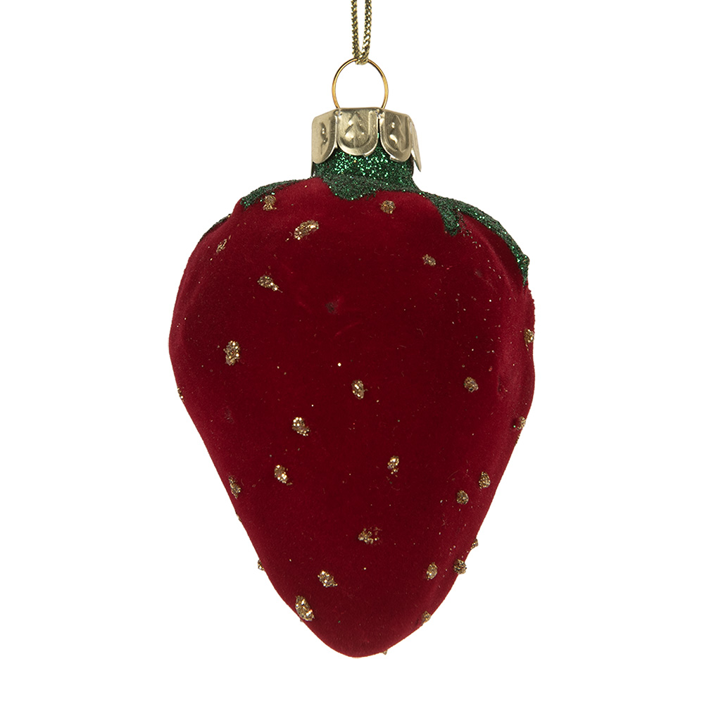 Clayre & Eef   | Kersthanger Rood Groen 6x5x8 cm | 6GL5250