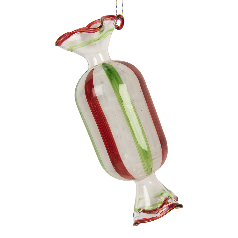 Clayre & Eef   | Kersthanger Wit Rood ø 5x13 cm | 6GL5277