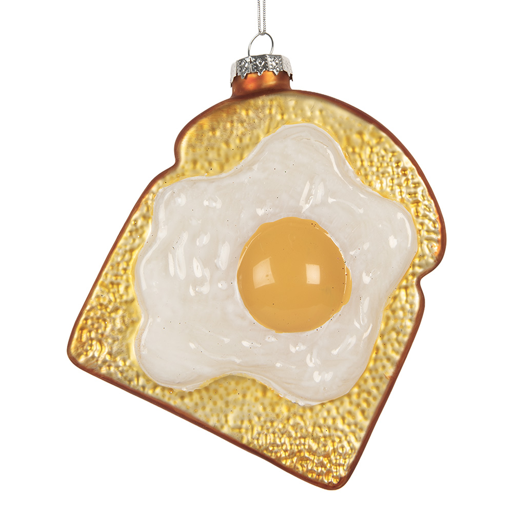 Clayre & Eef   | Kersthanger Wit Goudkleurig 9x4x11 cm | 6GL5290