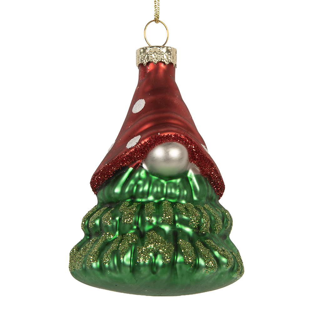 Clayre & Eef   | Kersthanger Rood Groen ø 5x9 cm | 6GL5298