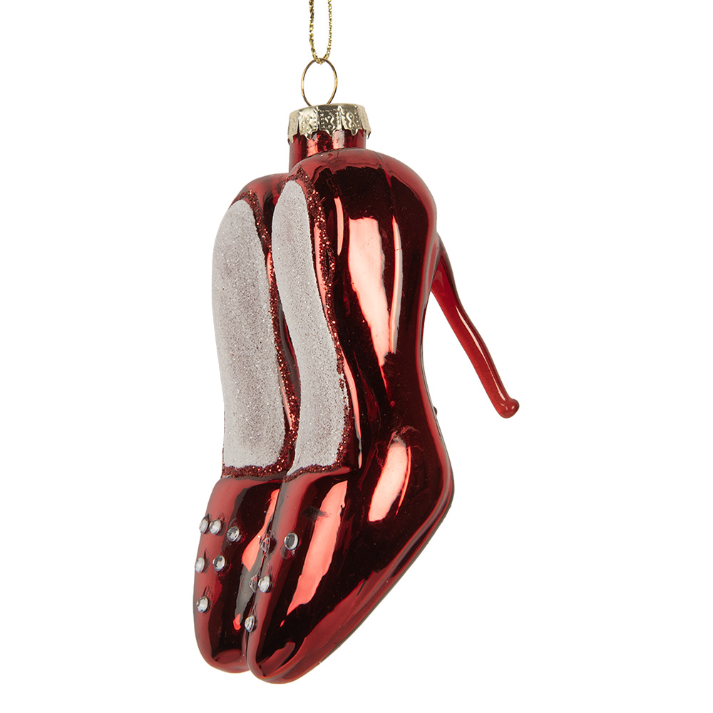 Clayre & Eef   | Kersthanger Rood Wit 6x6x10 cm | 6GL5313