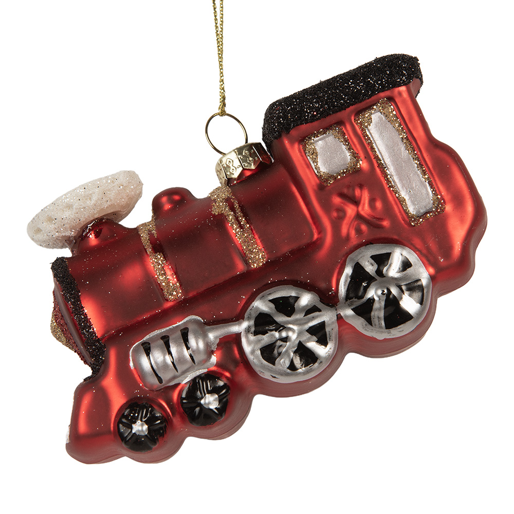 Clayre & Eef   | Kersthanger Rood Zwart 10x4x5 cm | 6GL5321