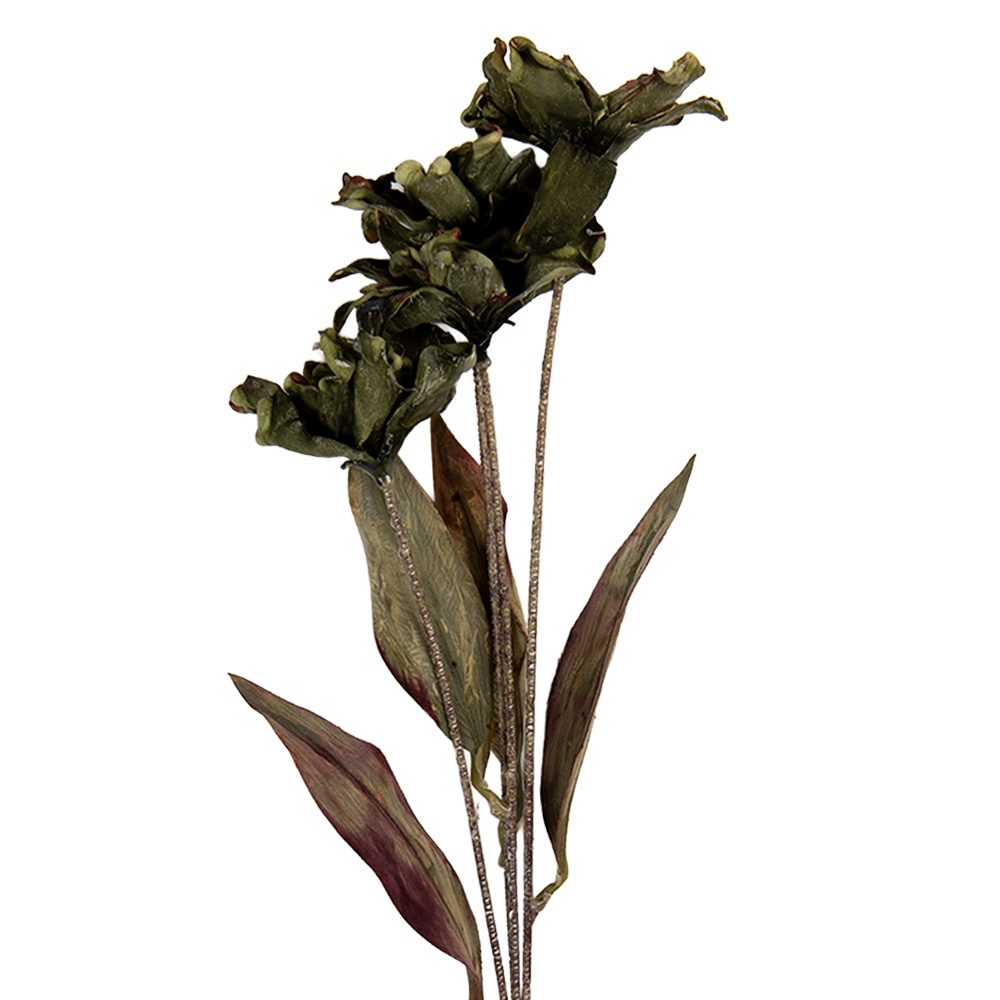 Clayre & Eef   | Decoratie tak met bloemen Groen 8x5x60 cm | 6PL0403GR