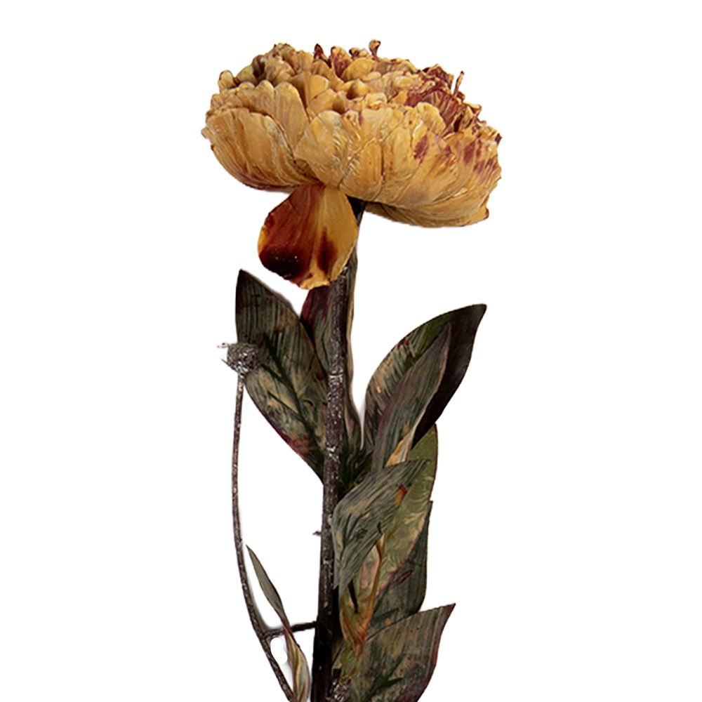 Clayre & Eef   | Kunstbloem Oranje Groen 10x10x65 cm | 6PL0405O