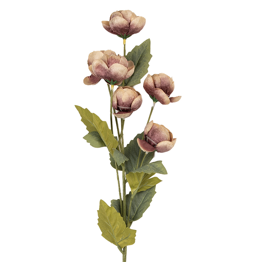 Clayre & Eef   | Decoratie tak met bloemen Paars Groen 10x10x63 cm | 6PL0409PA