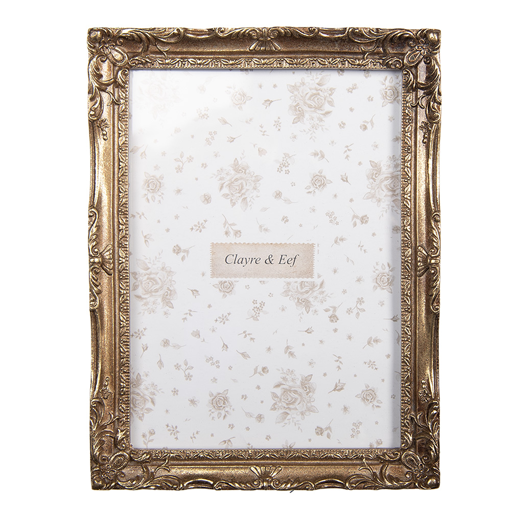 Clayre & Eef   | Fotolijst Goudkleurig 16x2x21 cm / 13x18 cm | 2F1287