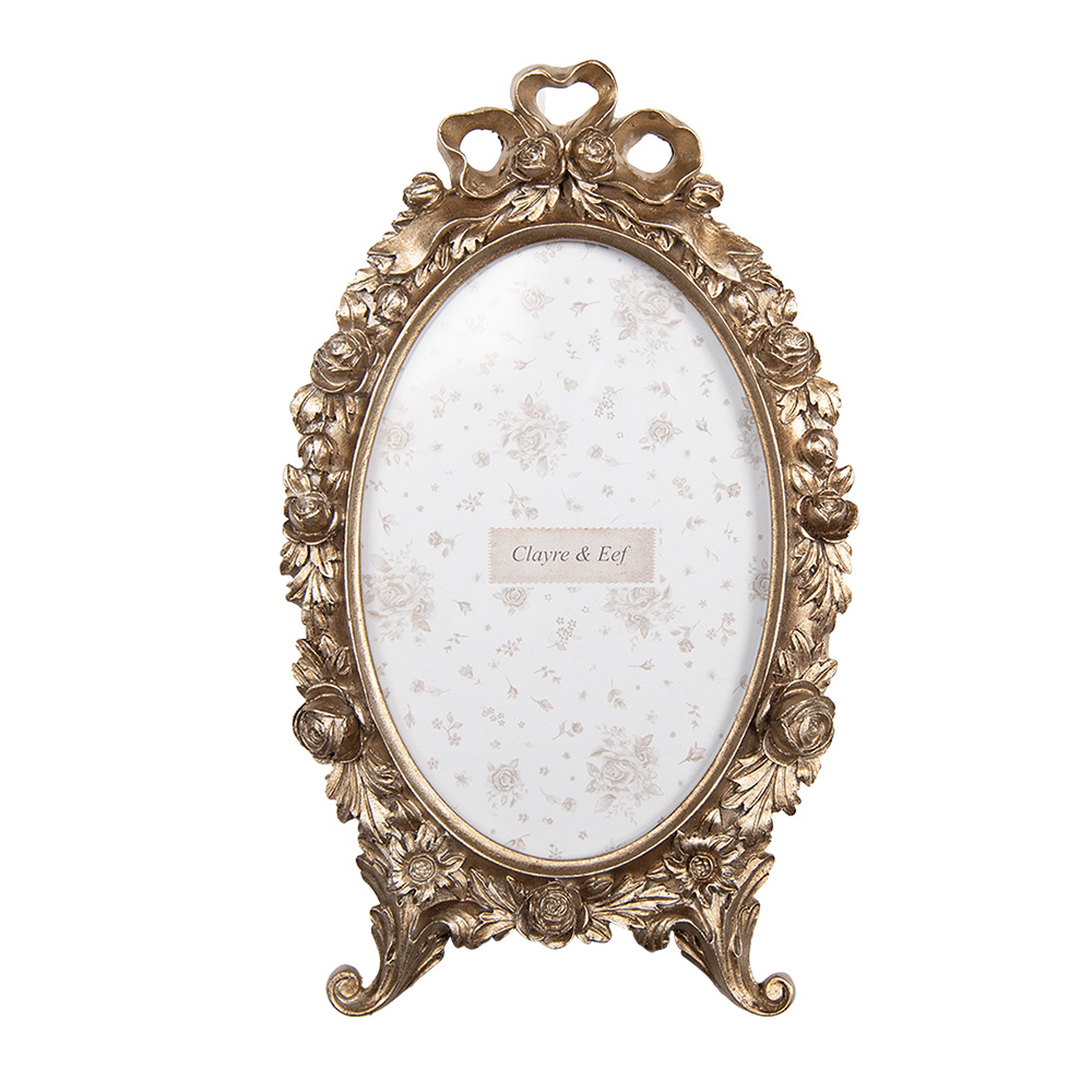 Clayre & Eef   | Fotolijst Goudkleurig 13x2x23 cm / 10x15 cm | 2F1283