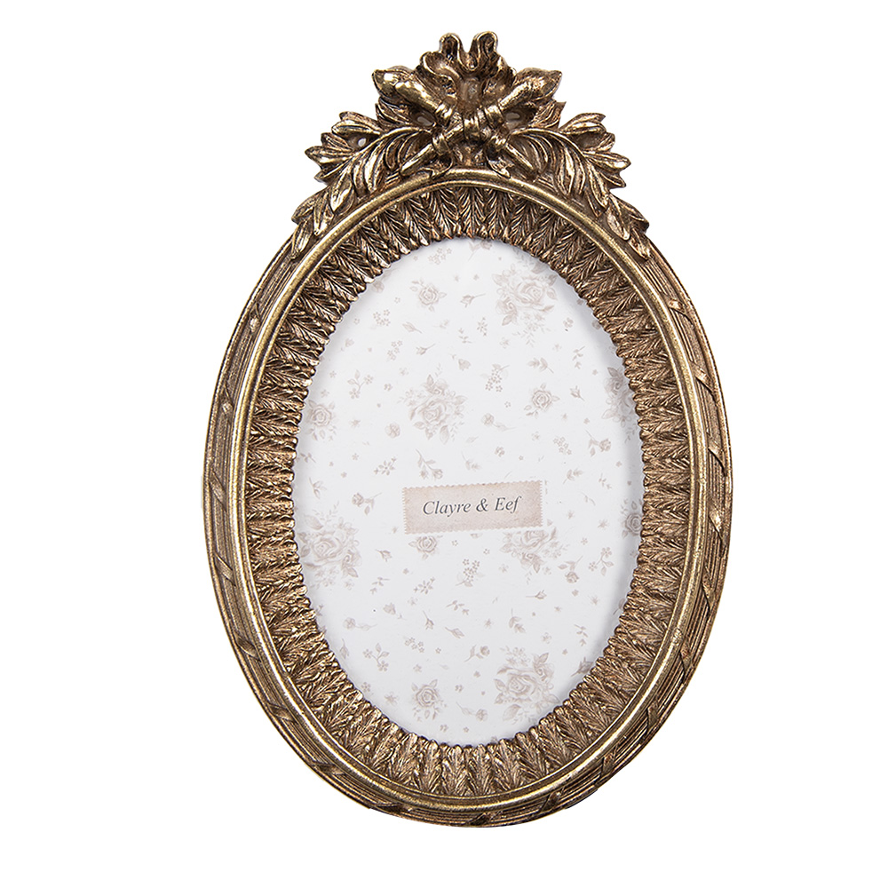 Clayre & Eef   | Fotolijst Goudkleurig 15x3x22 cm / 10x15 cm | 2F1289