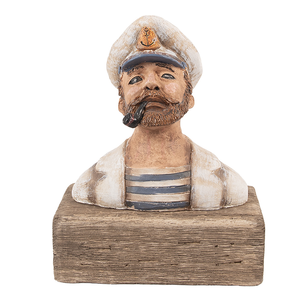 Clayre & Eef   | Decoratie Kapitein Beige Bruin 16x8x20 cm | 6H2427