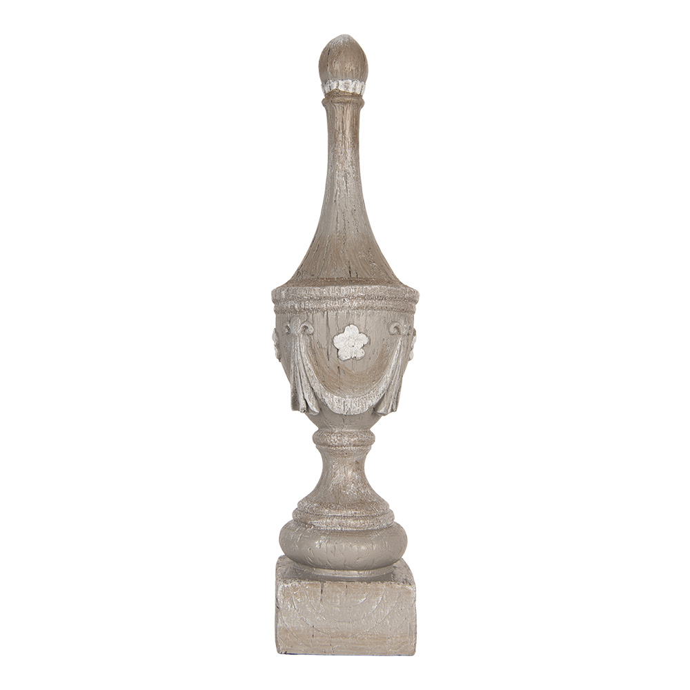 Clayre & Eef   | Decoratie Ornament Grijs ø 11x43 cm | 6PR5584