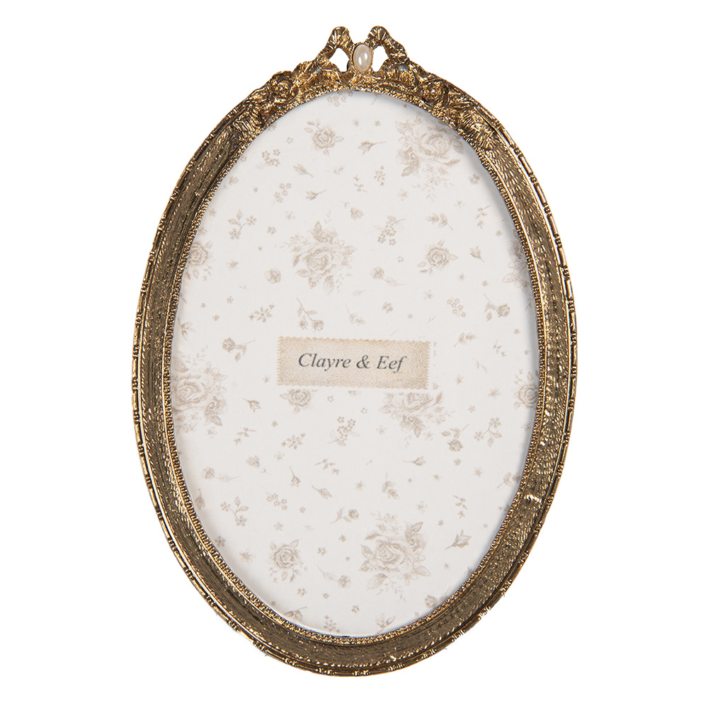 Clayre & Eef   | Fotolijst Goudkleurig 10x1x14 cm / 9x13 cm | 2F1291