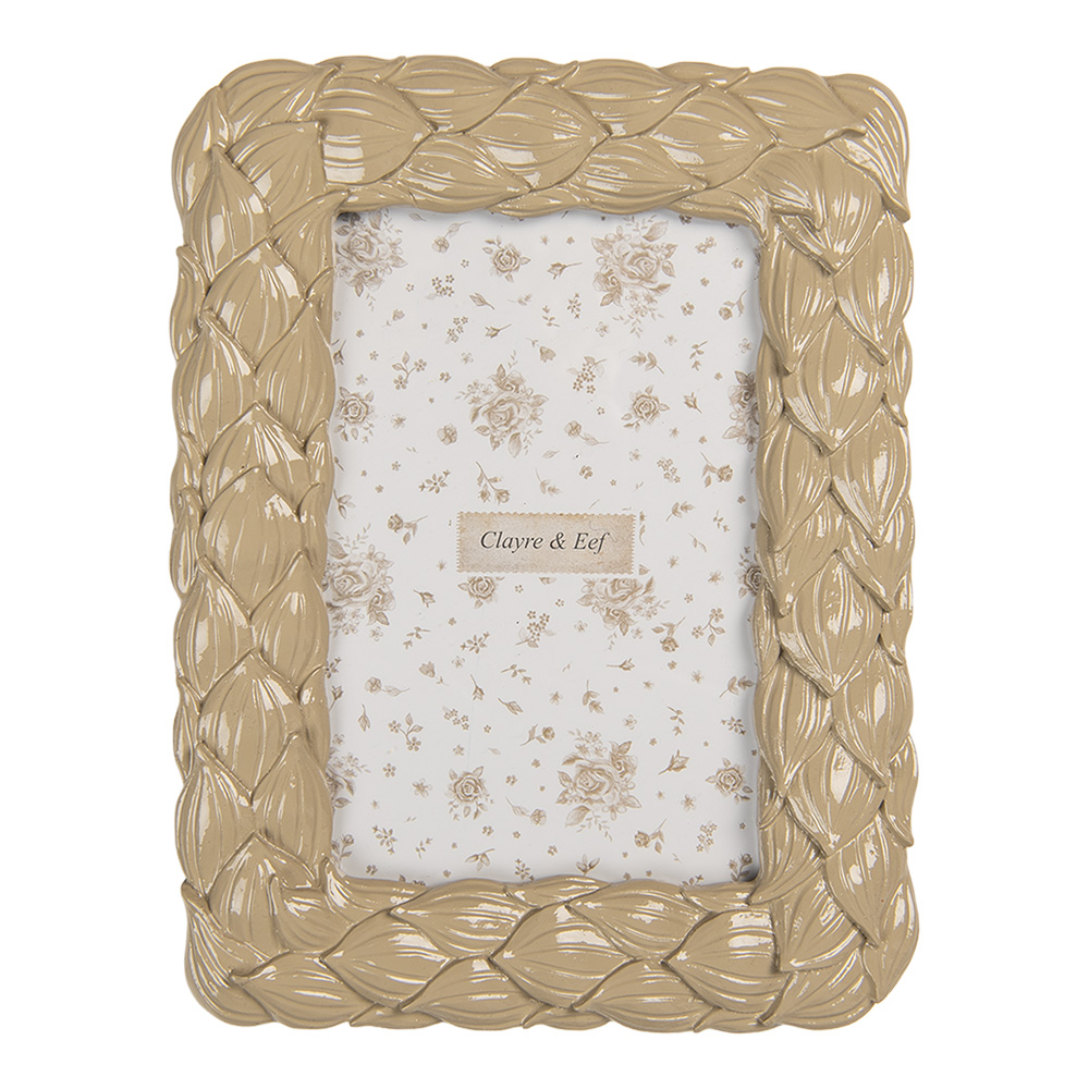 Clayre & Eef   | Fotolijst Beige 16x2x21 cm / 10x15 cm | 2F1380