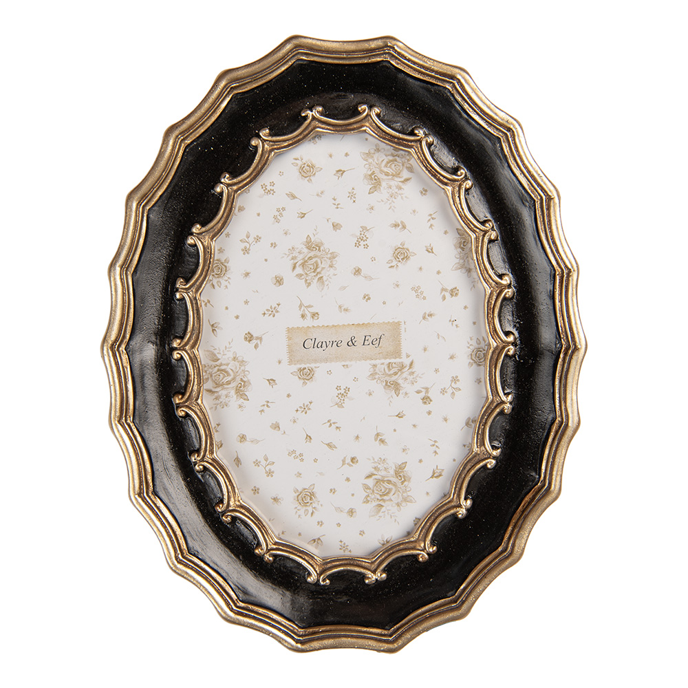 Clayre & Eef   | Fotolijst Zwart 16x2x21 cm / 10x15 cm | 2F1381