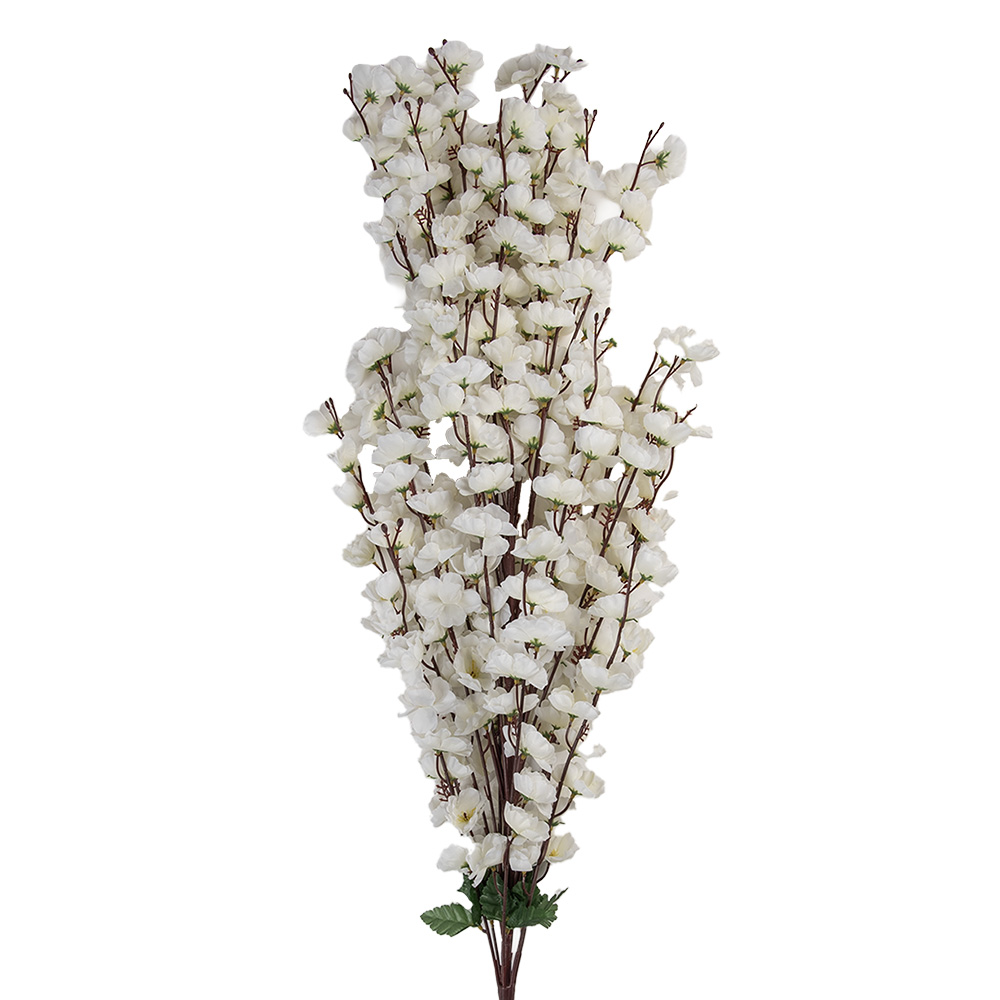 Clayre & Eef   | Decoratie tak met bloemen Beige Groen 15x10x100 cm | 5PL0168BE