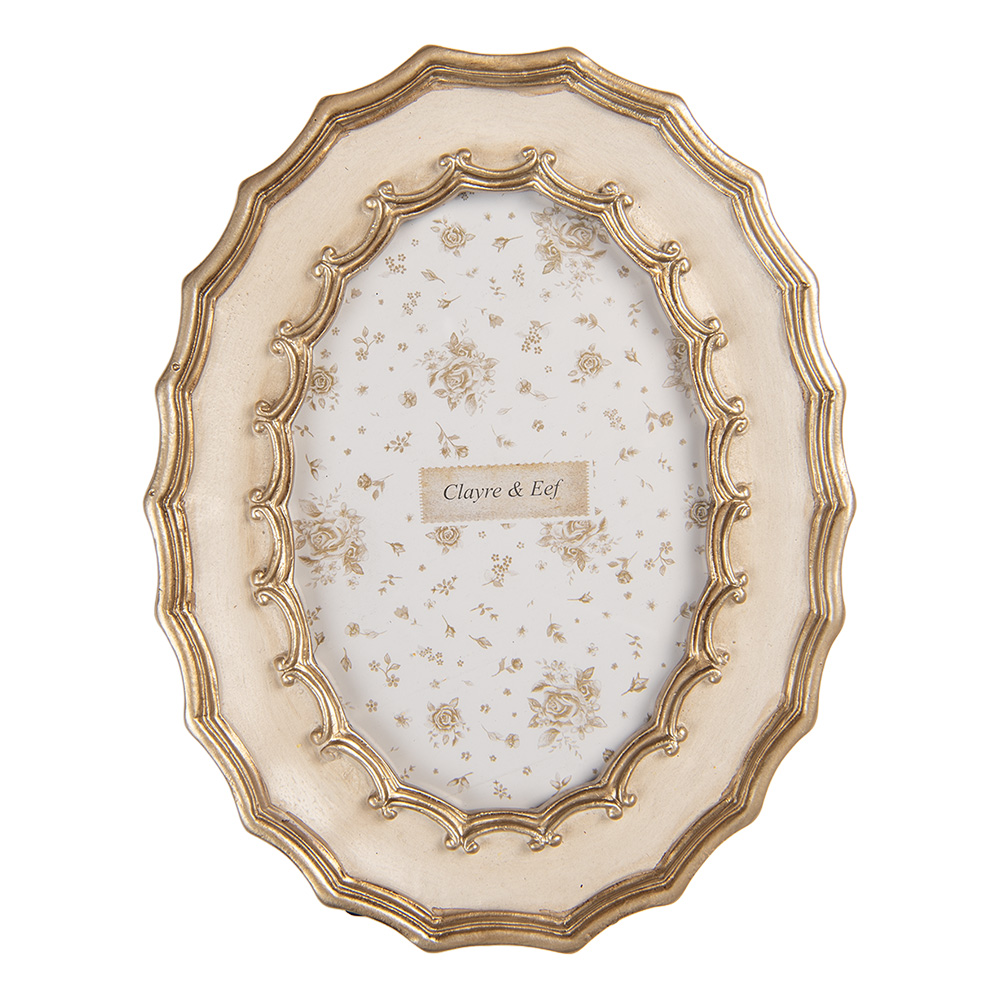 Clayre & Eef   | Fotolijst Beige 16x2x21 cm / 10x15 cm | 2F1382