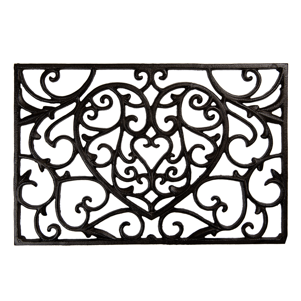 Clayre & Eef   | Deurmat Buiten Bruin 59x39x2 cm | 5Y1290
