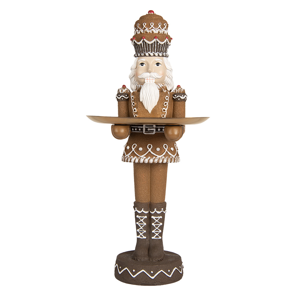 Clayre & Eef   | Kerstdecoratie Notenkraker Bruin 18x15x40 cm | 6PR5400