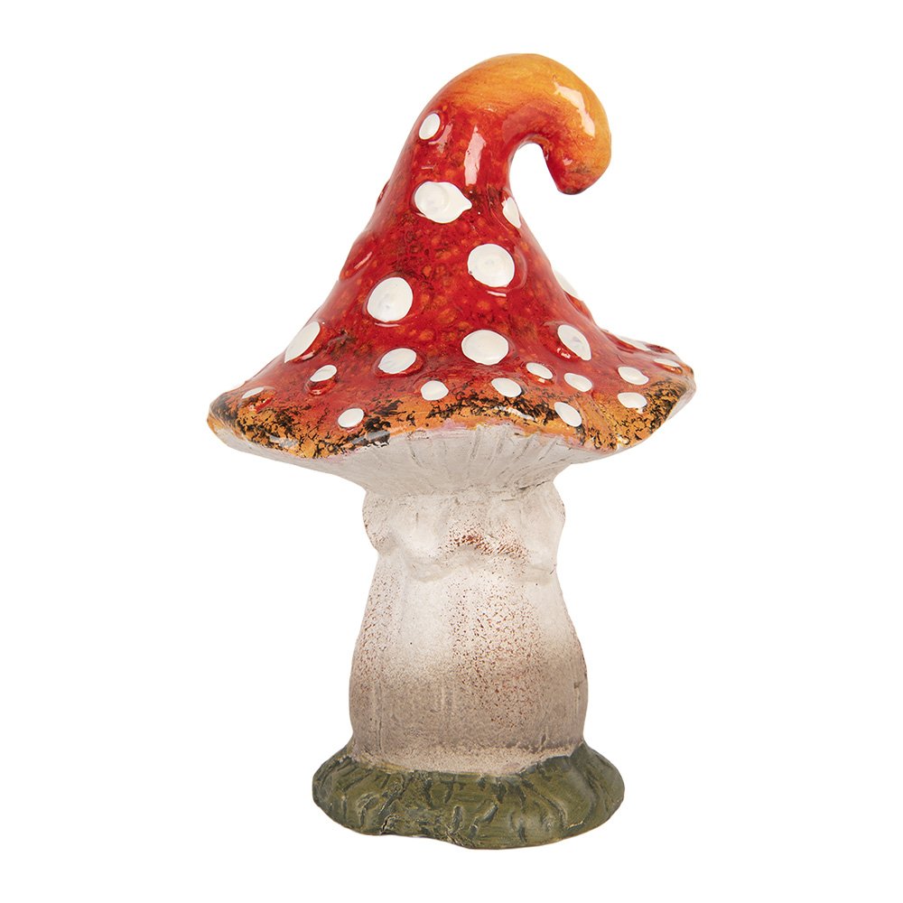 Clayre & Eef   | Decoratie Paddenstoel Rood Wit 11x11x16 cm | 6CE2205