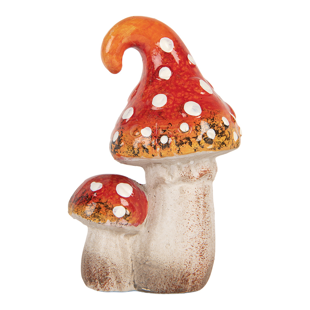 Clayre & Eef   | Decoratie Paddenstoelen Rood Wit 8x6x12 cm | 6CE2206
