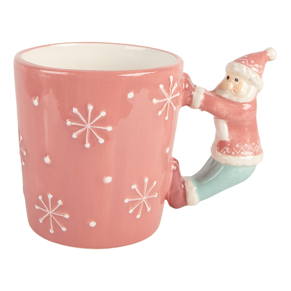 Clayre & Eef   | Mok Roze 15x10x11 cm / 400 ml | 6CEMU0200P