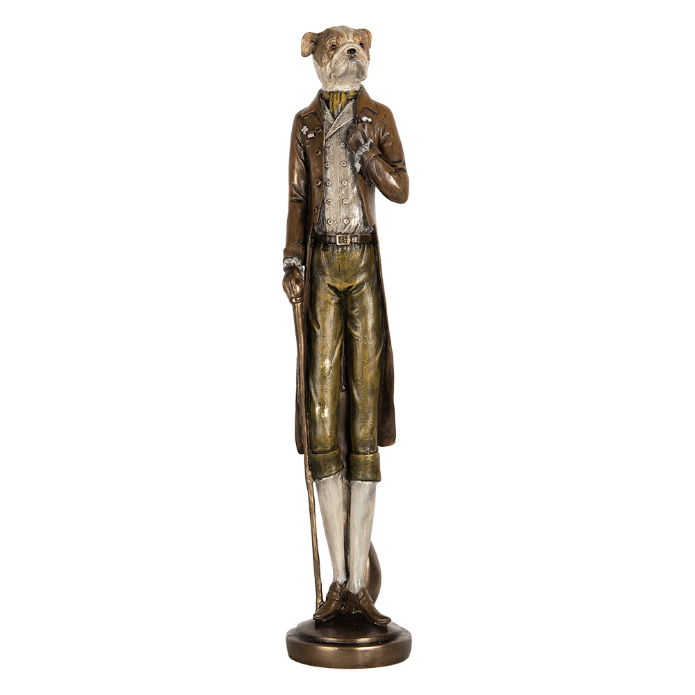 Clayre & Eef   | Decoratie Hond Bruin 10x10x50 cm | 6PR5635