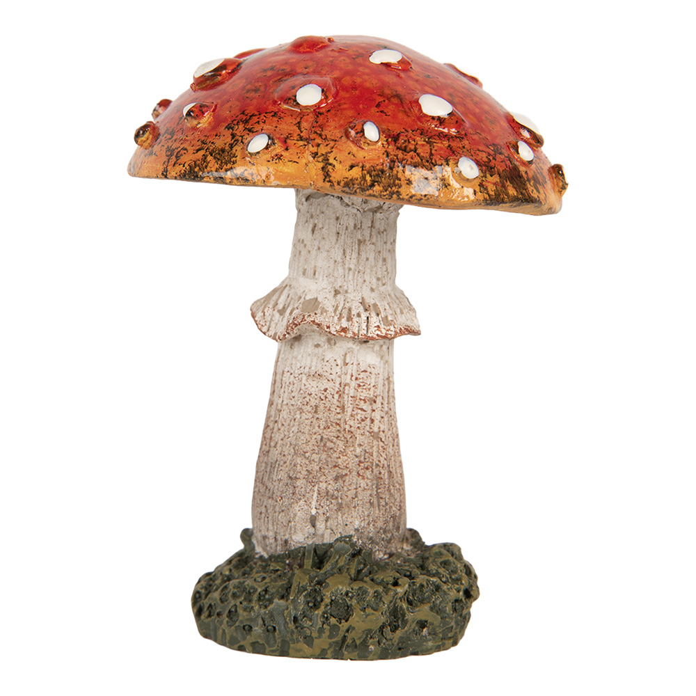Clayre & Eef   | Decoratie Paddenstoel Rood Wit ø 6x8 cm | 6PR5746
