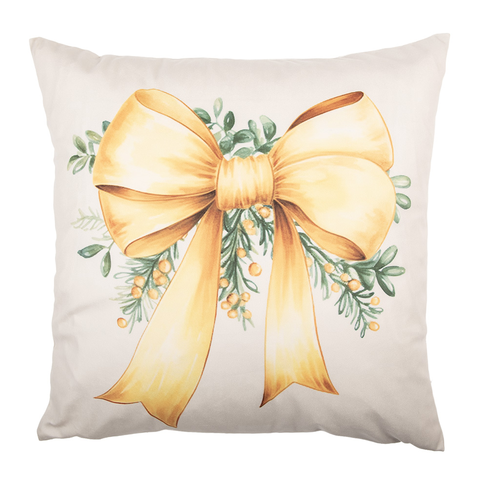 Clayre & Eef   | Kussenhoes Beige Geel 45x45 cm | KT021.436