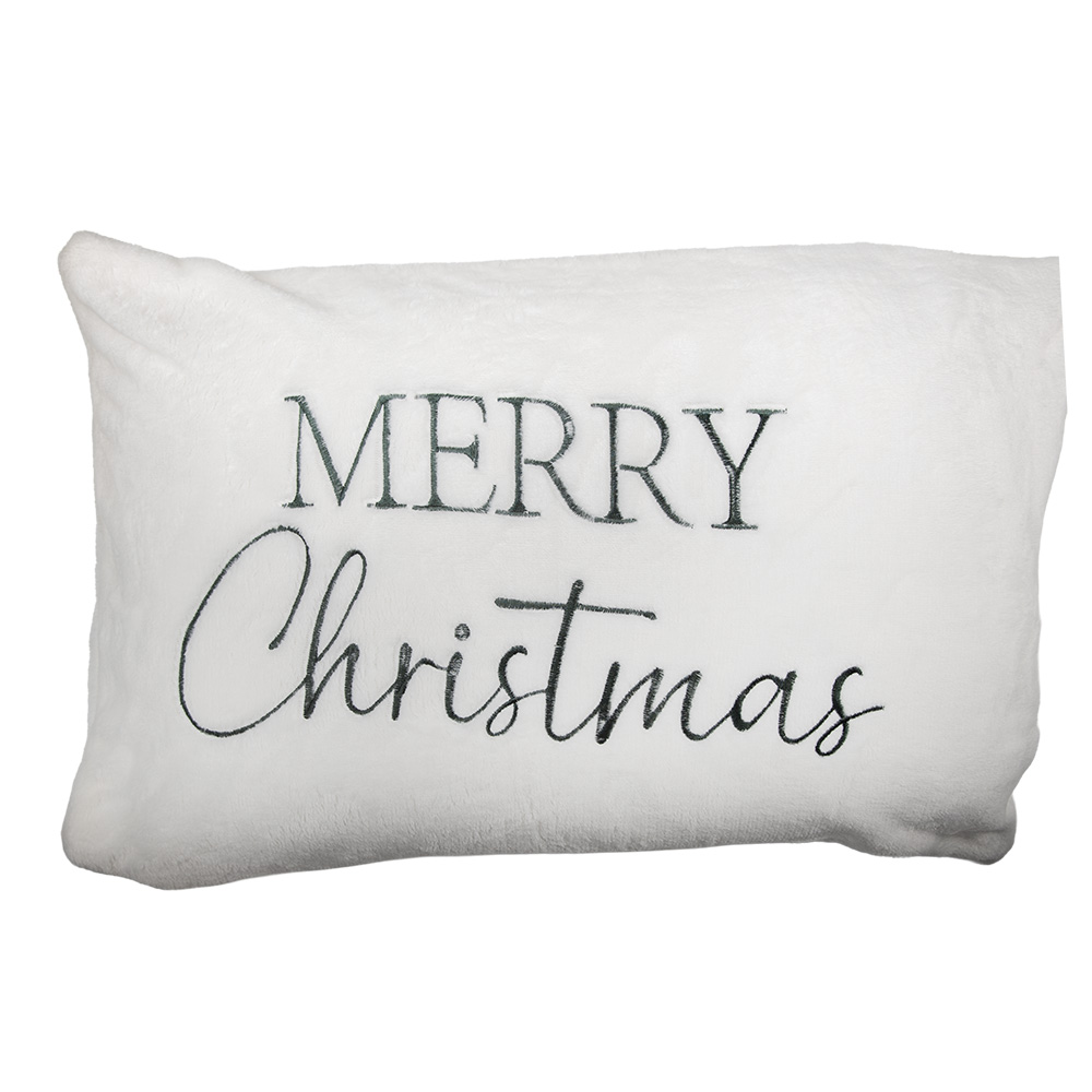 Clayre & Eef   | Kussenhoes Wit Groen 35x50 cm | KT036.055