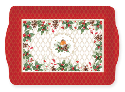 Dekoratief | Dienblad 'Christmas Berries', pvc, 33x22cm | A246022