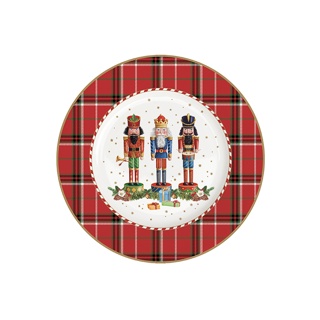 Dekoratief | Bord 'Vintage Nutcrackers', porselein, 19x19cm | A236033