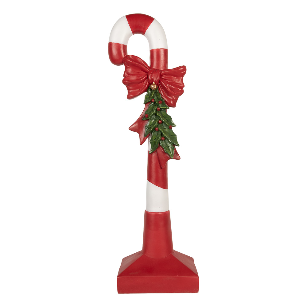 Clayre & Eef   | Decoratie zuurstok Rood Wit 25x18x83 cm | 5PR0185
