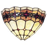 Clayre & Eef | Wandlamp Tiffany Beige 30x14x20 cm E14/max 1x40W | 5LL-9884 Clayre & Eef | Wandlamp Tiffany Beige 30x14x20 cm E14/max 1x40W | 5LL-9884