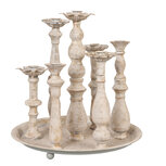 Clayre & Eef | Kandelaar Wit ø 35x36 cm | 6Y1089 Clayre & Eef | Kandelaar Wit ø 35x36 cm | 6Y1089