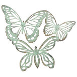 Clayre & Eef | Wanddecoratie Vlinder Groen 53x1x45 cm | 6Y3184 Clayre & Eef | Wanddecoratie Vlinder Groen 53x1x45 cm | 6Y3184
