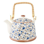 Clayre & Eef | Theepot met Filter Blauw 18x14x12 cm / 700 ml | 6CETE0011 Clayre & Eef | Theepot met Filter Blauw 18x14x12 cm / 700 ml | 6CETE0011