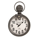 Wandklok 30*13*49 cm / 1*AA Grijs | 6KL0558 | Clayre & Eef Wandklok 30*13*49 cm / 1*AA Grijs | 6KL0558 | Clayre & Eef