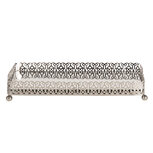 Clayre & Eef | Glazen Theelichthouder Zilverkleurig 20x10x3 cm | 6GL2641 Clayre & Eef | Glazen Theelichthouder Zilverkleurig 20x10x3 cm | 6GL2641