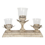 Clayre & Eef | Kandelaar Grijs 36x12x25 cm | 6Y3982 Clayre & Eef | Kandelaar Grijs 36x12x25 cm | 6Y3982