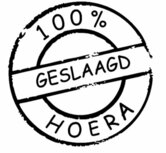 Sticker 100% geslaagd hoera | Rosami | Decoratiesticker Sticker 100% geslaagd hoera | Rosami | Decoratiesticker
