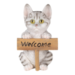 Clayre & Eef | Decoratie Beeld Kat Wit, Grijs 12x9x19 cm | 6PR3367 Clayre & Eef | Decoratie Beeld Kat Wit, Grijs 12x9x19 cm | 6PR3367